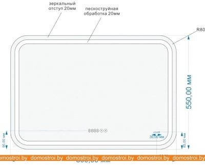 Зеркало Cersanit Led 050 Design Pro 80x55 LU-LED050*80-p-Os фотография