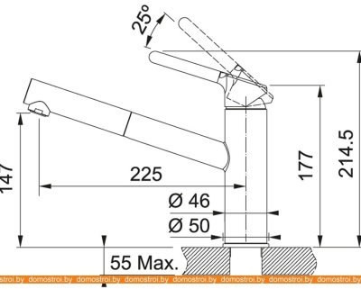 Смеситель Franke Orbit Pull Out 115.0623.055 (хром) фотография