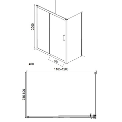 Душевой уголок Bravat Stream BS120.3103S/Type-S1 120x80 с поддоном фотография