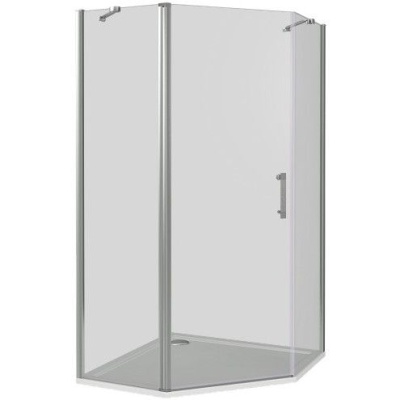 Душевой уголок GoodDoor MOKKA PNT-100-C-WE 100x100 стекла прозрачные (без поддона) фотография