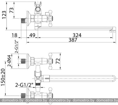 Смеситель Milardo Duplex DUPSBL2M10 фотография