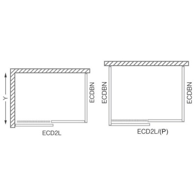 Душевая дверь Roltechnik Exclusive Line ECD2L/1500 150x205 фотография