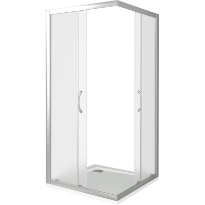 Душевой уголок GoodDoor LATTE CR-100-G-WE 100x100 стекла Grape (без поддона) фотография
