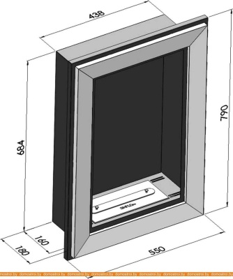 Биокамин SimpleFire Frame 550 (нержавеющая сталь) фотография