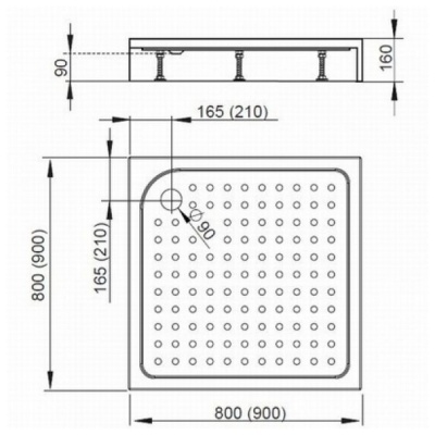 Акриловый поддон Radaway Rodos C80 Compact 80x80x16 фотография