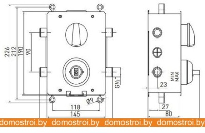 Скрытый смеситель Ferro BOX050R фотография