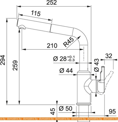 Смеситель Franke Urban 115.0595.093 (миндаль) фотография