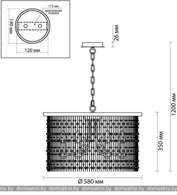 Подвесная люстра Odeon Light Raini 4844/6 фотография