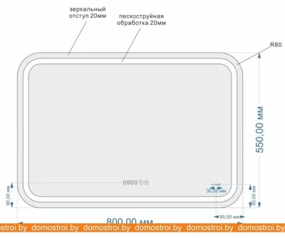 Зеркало Cersanit LED 051 Pro 80x55 фотография