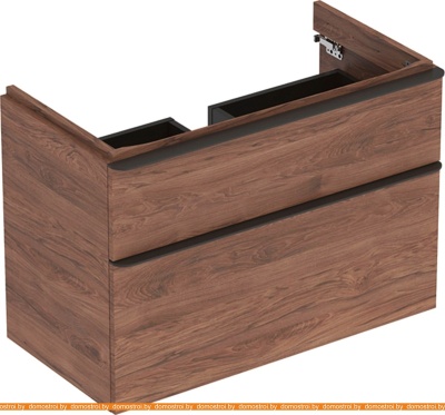 Тумба под умывальник Geberit Smyle Square 90 500.354.JR.1 (темный орех) фотография
