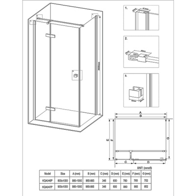 Кабина прямоугольная Deante Arnika KQA 047P 90х100х200см фотография