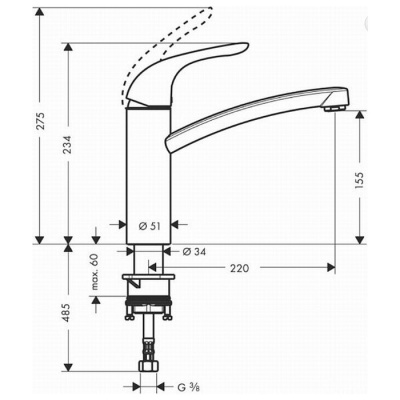 Смеситель Hansgrohe Focus E 31780000 фотография