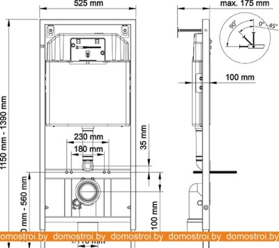 Унитаз Berges Wasserhaus Ego Rimless + Toma Slim + Novum525 + S3 047243 фотография