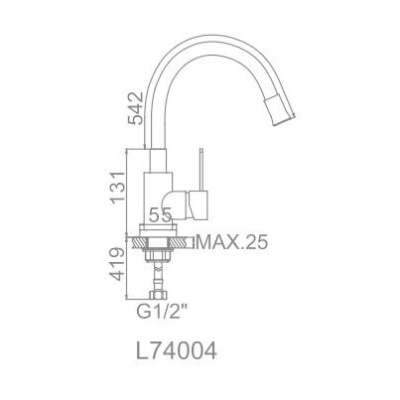 Смеситель для кухни Ledeme L74004-1 фотография