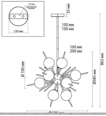 Подвесная люстра Odeon Light Vilina 4787/12 фотография