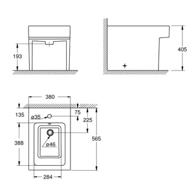Напольное биде Биде Grohe Cube 3948700H фотография