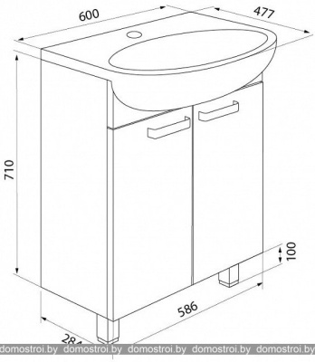 Тумба под умывальник IDDIS Harizma 60 HAR60W2i95K фотография