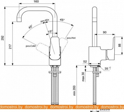 Смеситель Ideal Standard CeraPlan III B0708AA фотография