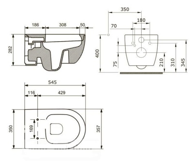 Унитаз подвесной Bocchi V-Tondo Rimless [1416-001-0129 + A0333-001] с сиденьем SoftClose фотография