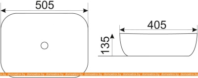 Умывальник CeramaLux D1302H004 фотография