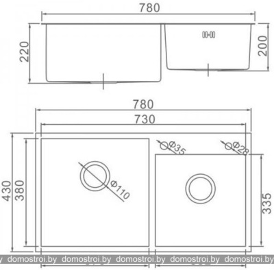 Кухонная мойка Gerhans K37843B-S (графит) фотография
