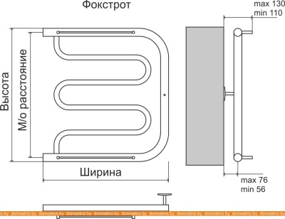 Полотенцесушитель TERMINUS Фокстрот AISI 32x2 (600x500) фотография