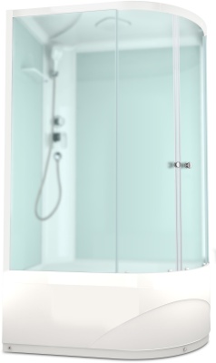 Душевая кабина Domani-Spa Delight 128 high 120x80 L (сатин матированное стекло / белые стенки) фотография