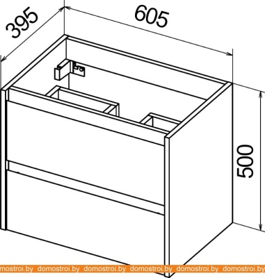 Тумба под умывальник BelBagno Kraft 39-600/390-2C-SO-RNN (rovere nebras.) фотография