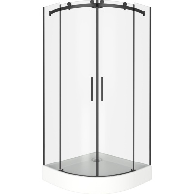 Душевой уголок GoodDoor GALAXY R-TD-100-C-B 100x100 стекла прозрачные (без поддона) фотография