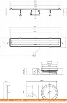Душевой трап Pestan Confluo Premium White Glass Line 550 фотография