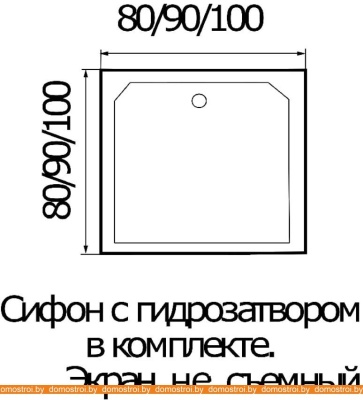 Душевой поддон River Tana 80x80 фотография
