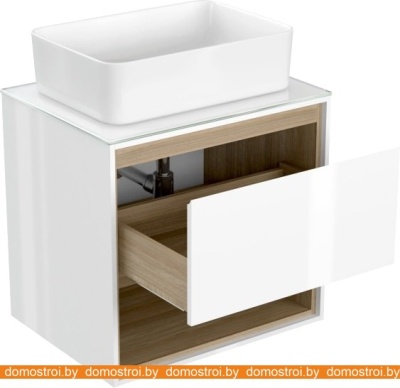 Тумба под умывальник Cersanit Louna 60 SZ-LOU60-BL/WH фотография