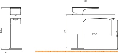 Смеситель Villeroy & Boch Architectura Square TVW125001000 фотография
