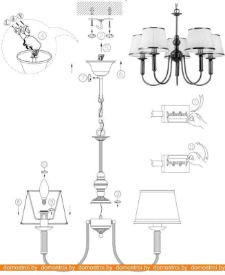 Подвесная люстра Arte Lamp Alice A3579LM-5AB фотография