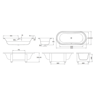 Стальная ванна BLB Duo Comfort Oval Woodline 180x80 синий металлик фотография
