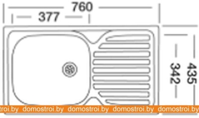 Кухонная мойка Kromevye EC 240 фотография