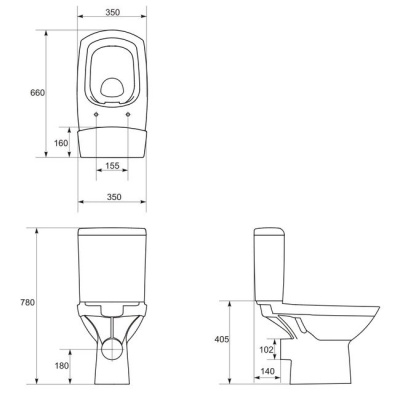 Напольный унитаз Cersanit Carina New Clean On 011 [KO-CAR011-35-COn-S-DL] с сиденьем микролифт фотография