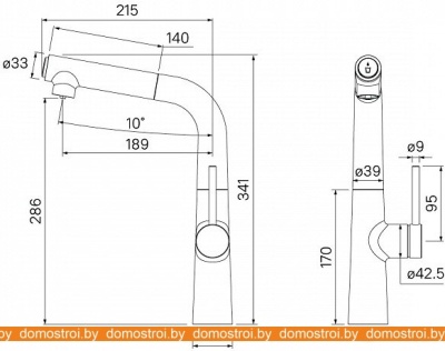 Смеситель IDDIS Pure PURSBFBi05 (хром/черный) фотография