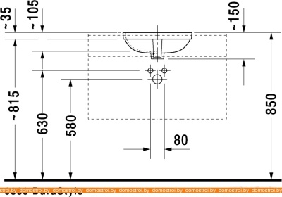 Умывальник Duravit DuraStyle 40x40 (0373370000) фотография
