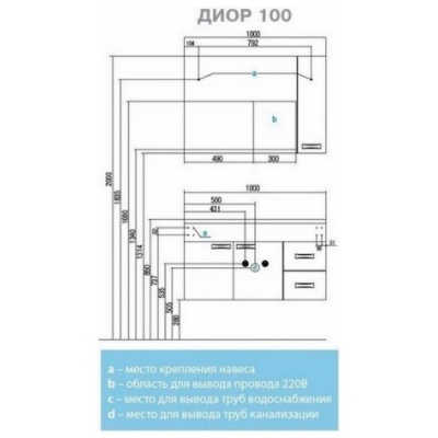 Тумба под умывальник Акватон Диор 100 фотография