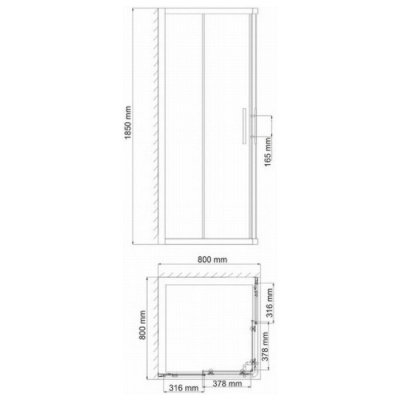 Душевой уголок WasserKraft Amper 29S02 80x80 фотография