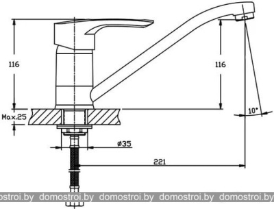 Смеситель Mixxus Hansberg 555 MX0038 фотография