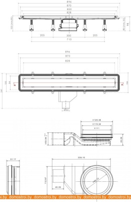 Душевой трап Pestan Confluo Premium White Glass Line 850 фотография