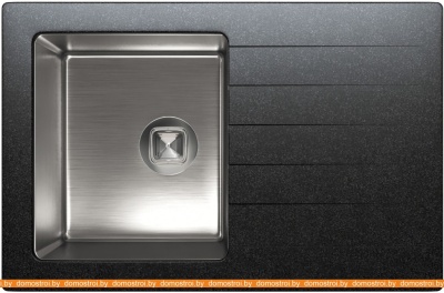 Кухонная мойка Tolero Twist TTS-760 (черный 911) фотография