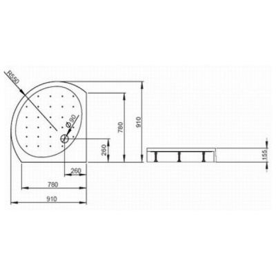 Акриловый поддон Radaway Rodos B90 Compact 90x90x16 фотография