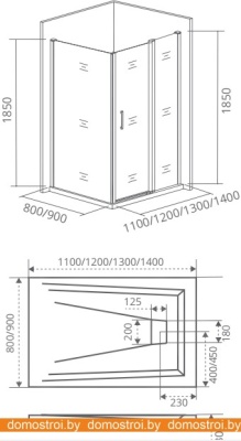 Душевой уголок Good Door Infinity WTW + SP 110x80 (матовое/хром) фотография