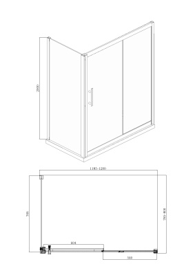 Душевой уголок Bravat Stream BS120.3103S 120x80 без поддона фотография