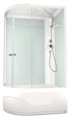 Душевая кабина Domani-Spa Delight 128 high 120x80 R (прозрачное стекло / белые стенки) фотография