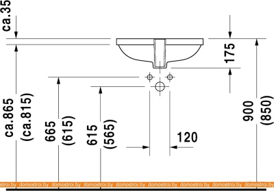 Умывальник Duravit D-Code 52.5x32 (0338490000) фотография