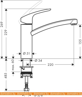 Смеситель Hansgrohe Focus 31806800 фотография